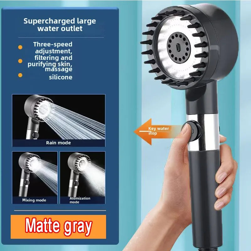 4 Modes Shower Head High Pressure Showerhead