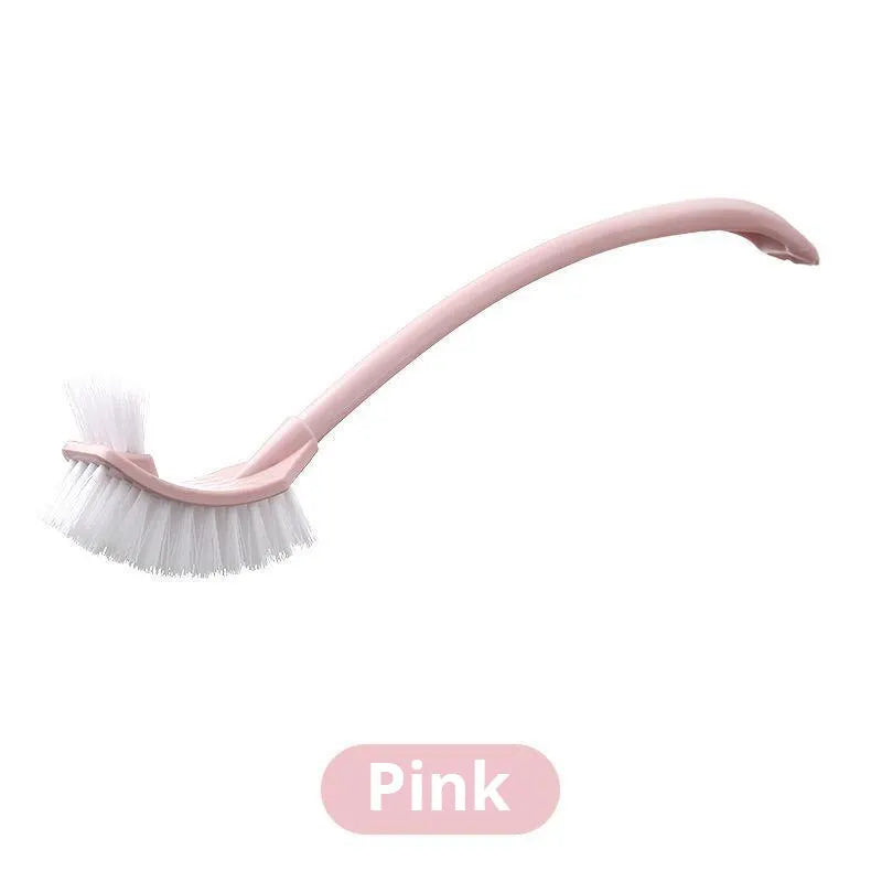 Clean Toilet Brush Soft Hair Plastic Curved Brush