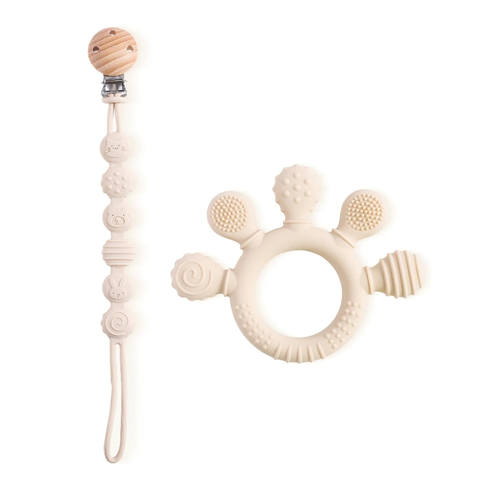 Silicone Teether,Teething Ring Sensory Toys for Toddlers
