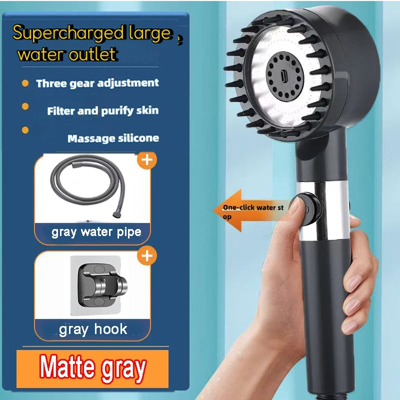 4 Modes Shower Head High Pressure Showerhead