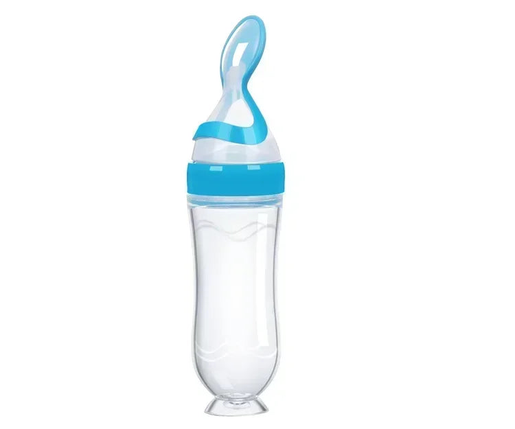 Silicone Baby Bottle with Spoon