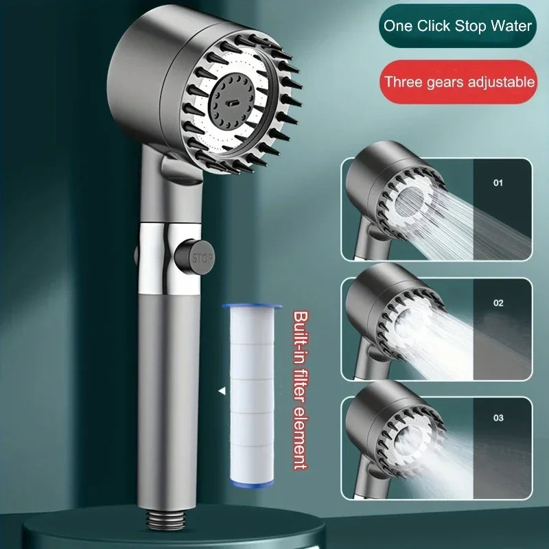 4 Modes Shower Head High Pressure Showerhead