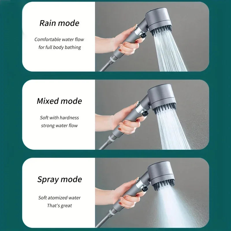 4 Modes Shower Head High Pressure Showerhead