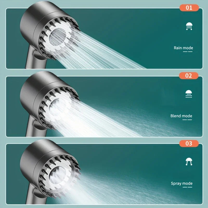 4 Modes Shower Head High Pressure Showerhead