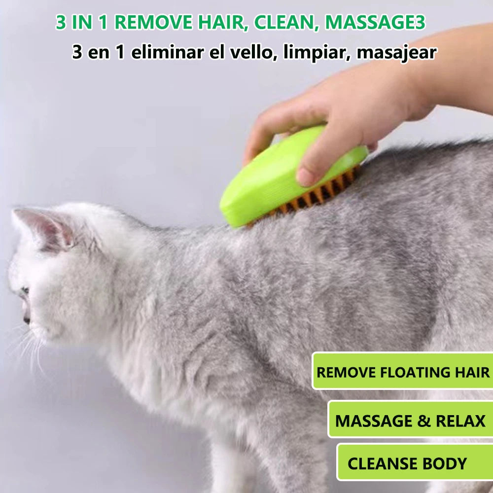 Cat Steam Brush Steamy Dog Brush Electric Spray