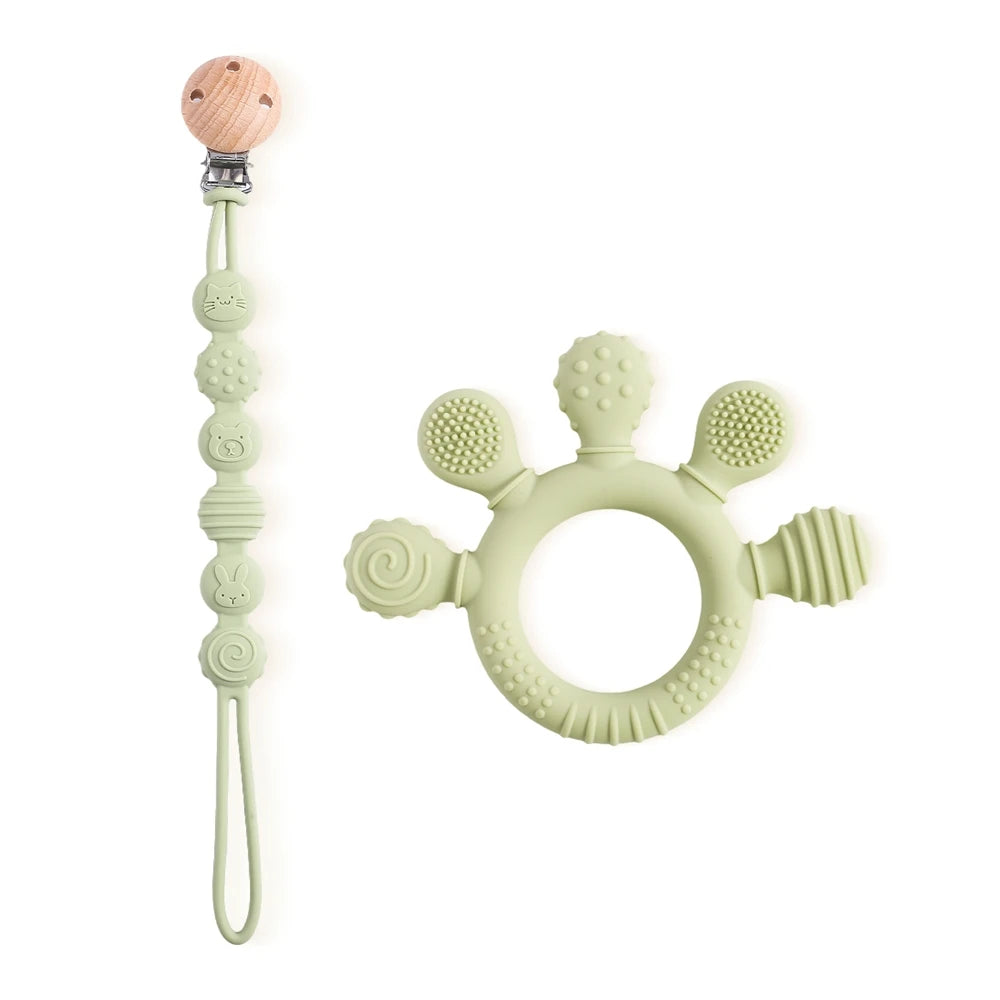 Silicone Teether,Teething Ring Sensory Toys for Toddlers