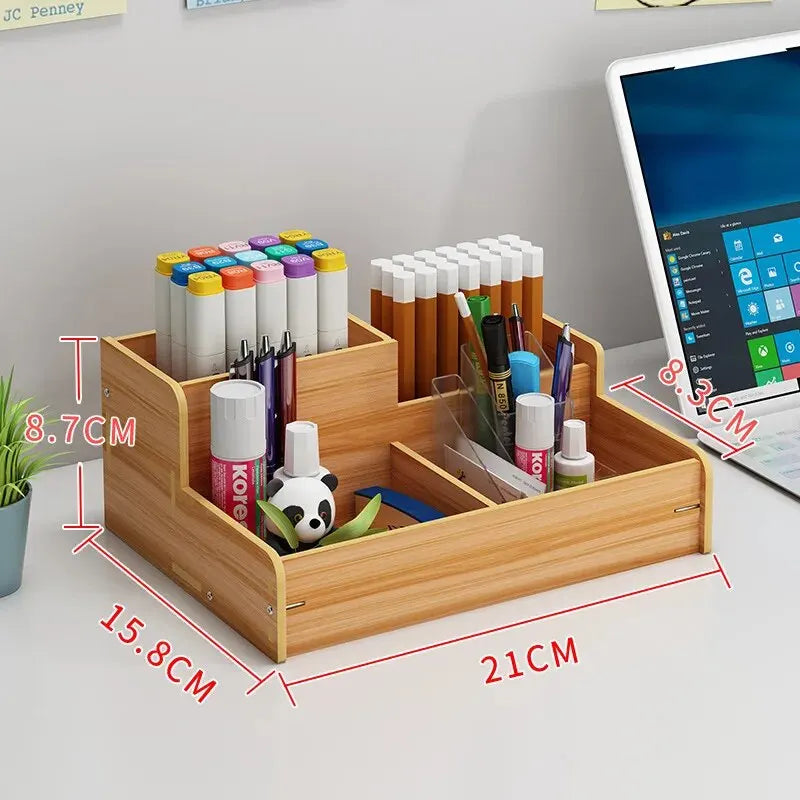 Wooden Desk Organizer Multi-Functional