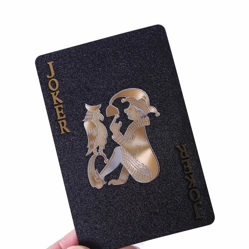 Color Black Gold Playing Card Game