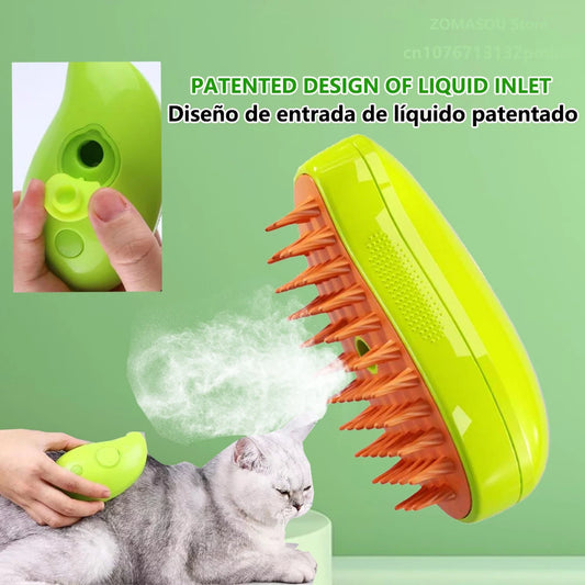 Cat Steam Brush Steamy Dog Brush Electric Spray