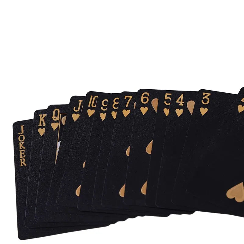 Color Black Gold Playing Card Game