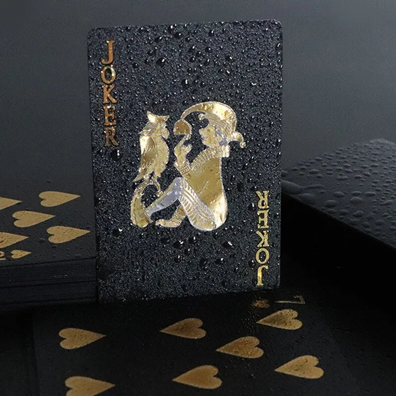 Color Black Gold Playing Card Game