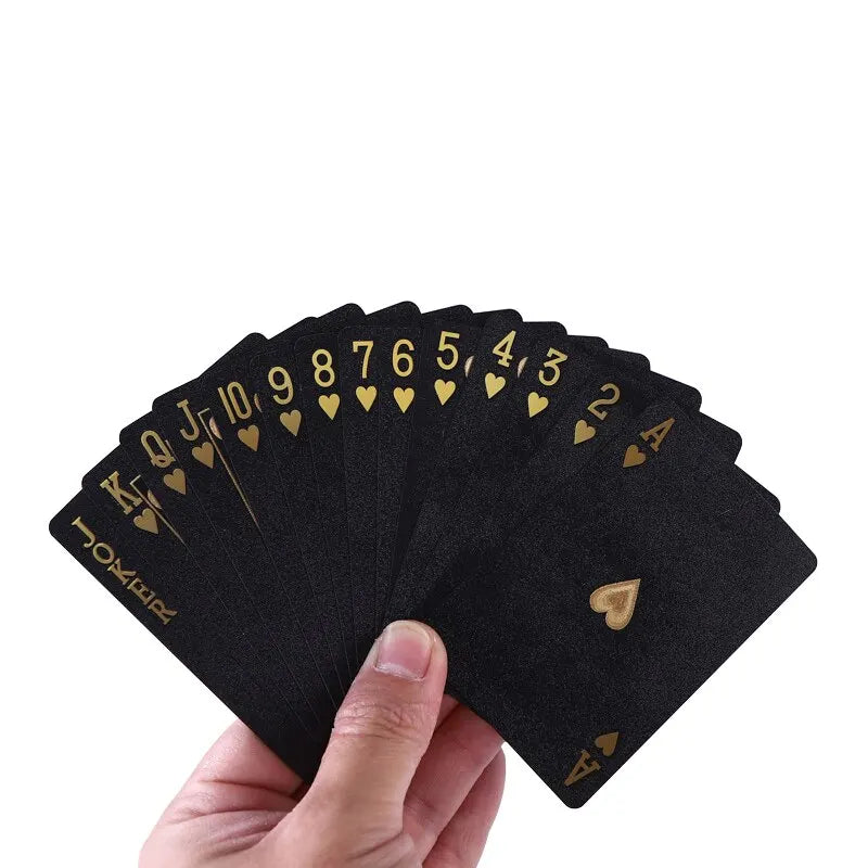 Color Black Gold Playing Card Game