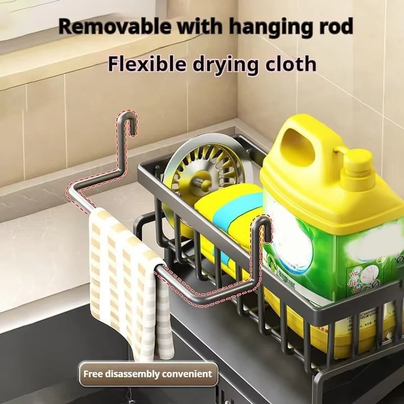Kitchen drain rack sink bowl plate chopstick storage rack pool