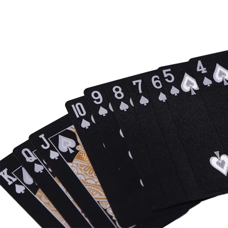 Color Black Gold Playing Card Game