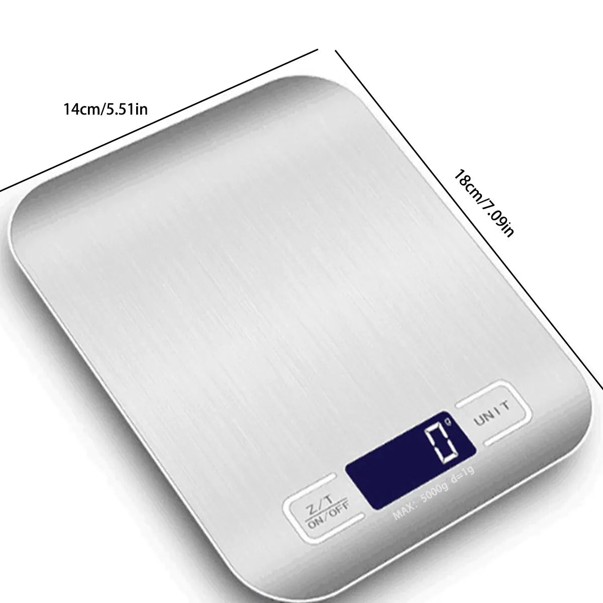 5kg Electronic Scales On Battery Stainless Steel