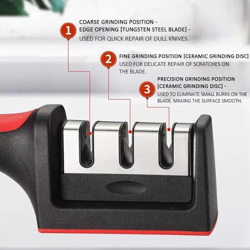 Kitchen 3/4-Segment Knife Sharpener