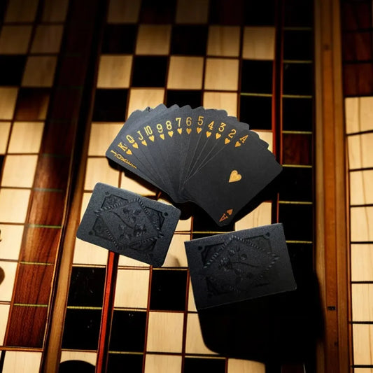 Color Black Gold Playing Card Game