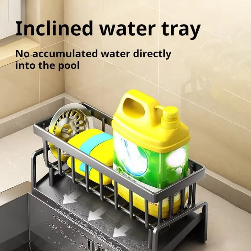 Kitchen drain rack sink bowl plate chopstick storage rack pool