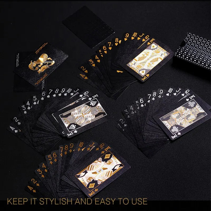 Color Black Gold Playing Card Game